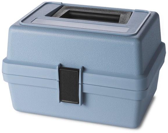 MultiTest kit case (5.8 x 8.8 x 6.7 in), blue polypropylene