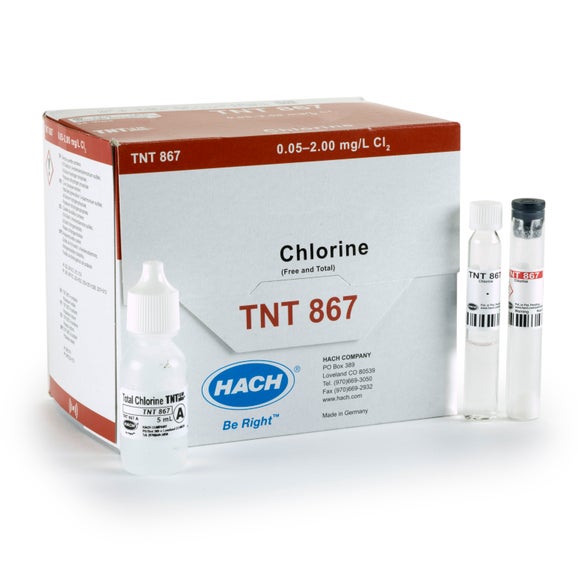 Free and Total Chlorine TNTplus Vial Test (0.05-2.00 mg/L Cl₂), 24 Tests