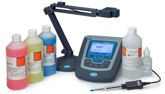 HQD HQ440D Laboratory pH Meter Package for Semi-Solid Samples with Stainless Steel PHC108 Puncture Electrode