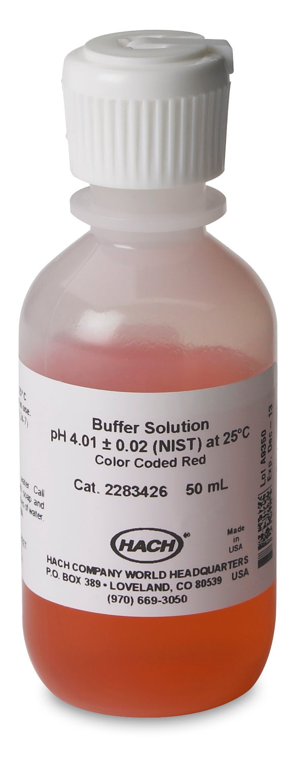 Buffer Solution, pH 4.01, Color-coded Red, 50 mL