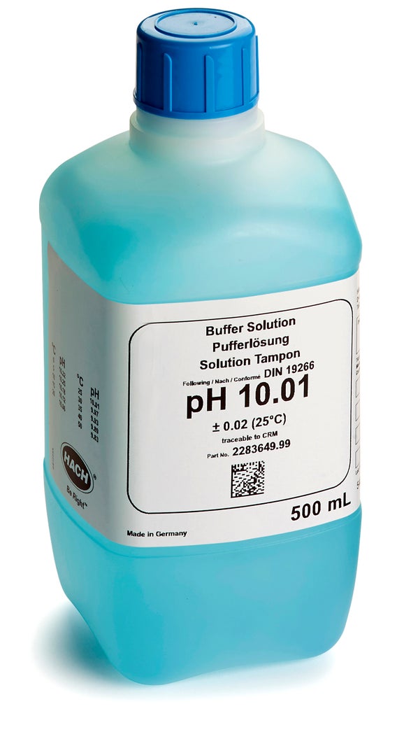 Buffer Solution, pH 10.01, Color-coded Blue, 500 mL