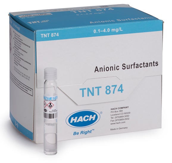 Anionic Surfactants TNTplus Vial Test (0.1-4.0 mg/L), 25 Tests