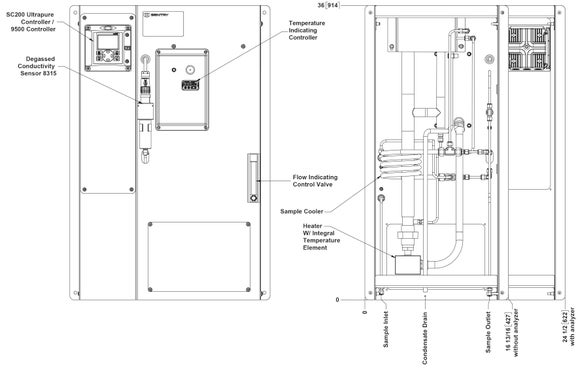 Hach 9525sc DCCP System, Degassed Conductivity only, with Regenerative Cooler, 230 VAC