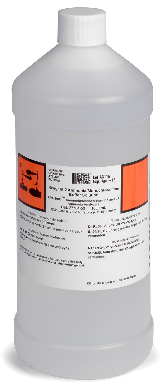 APA6000 Ammonia/Monochloramine Reagent 2, Buffer Solution, 1 L