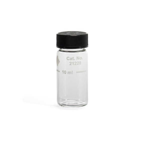 1" Round Glass, 10mL, Cell with Cap