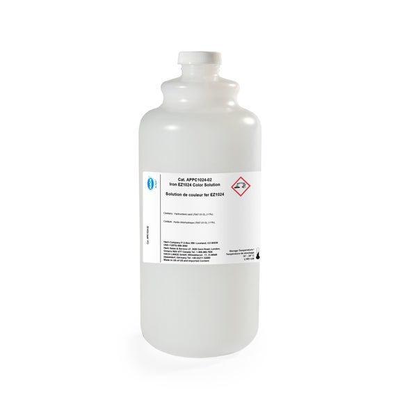 Color TPTZ solution for EZ1024 Iron Analyzer, 2 L Hach