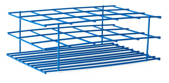 Bottle rack, plastic-coated, 15 compartments