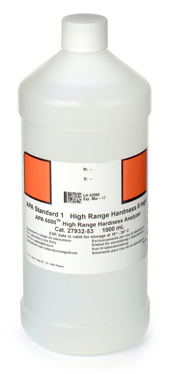 APA6000 High Range Hardness Standard 1, 0 mg/L, 1L