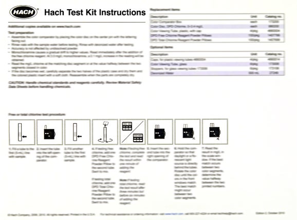 FF-1A Test Kit Instructions