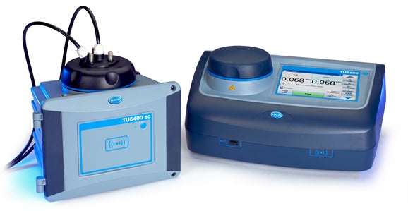 TU5400sc Ultra-High Precision Low Range Laser Turbidimeter with Flow Sensor, Automatic Cleaning, RFID, and System Check, EPA Version with SC200 Controller, 24 VDC, 1 Channel