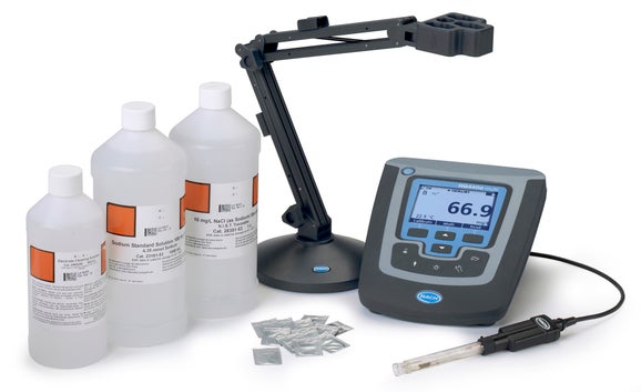 HQD HQ440D Laboratory Sodium (Na⁺) Ion Meter Package with ISENA381 Ion Selective Electrode