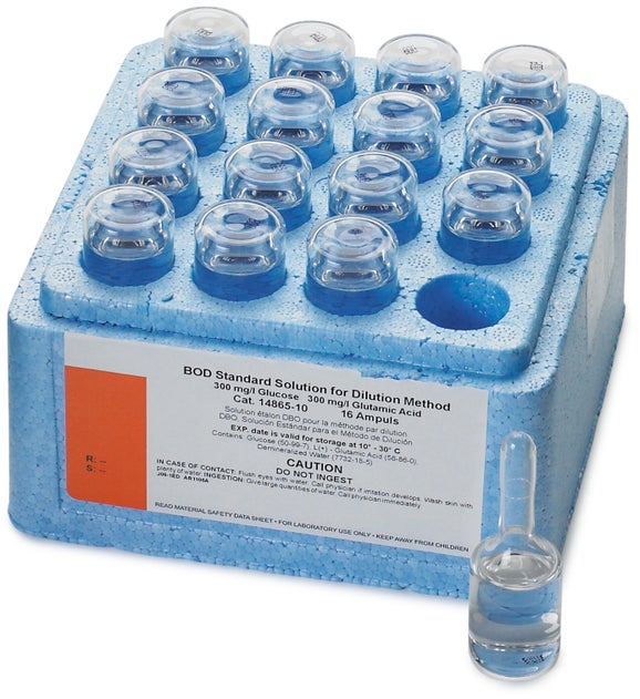 BOD Standard Solution, 300 mg/L, pk/16 - 10-mL Voluette Ampules