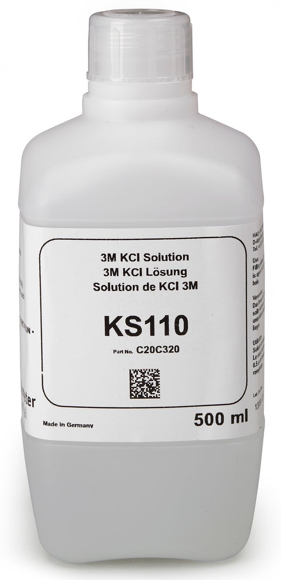 KS110 KCl Solution, 3M, 500 mL (Radiometer Analytical)