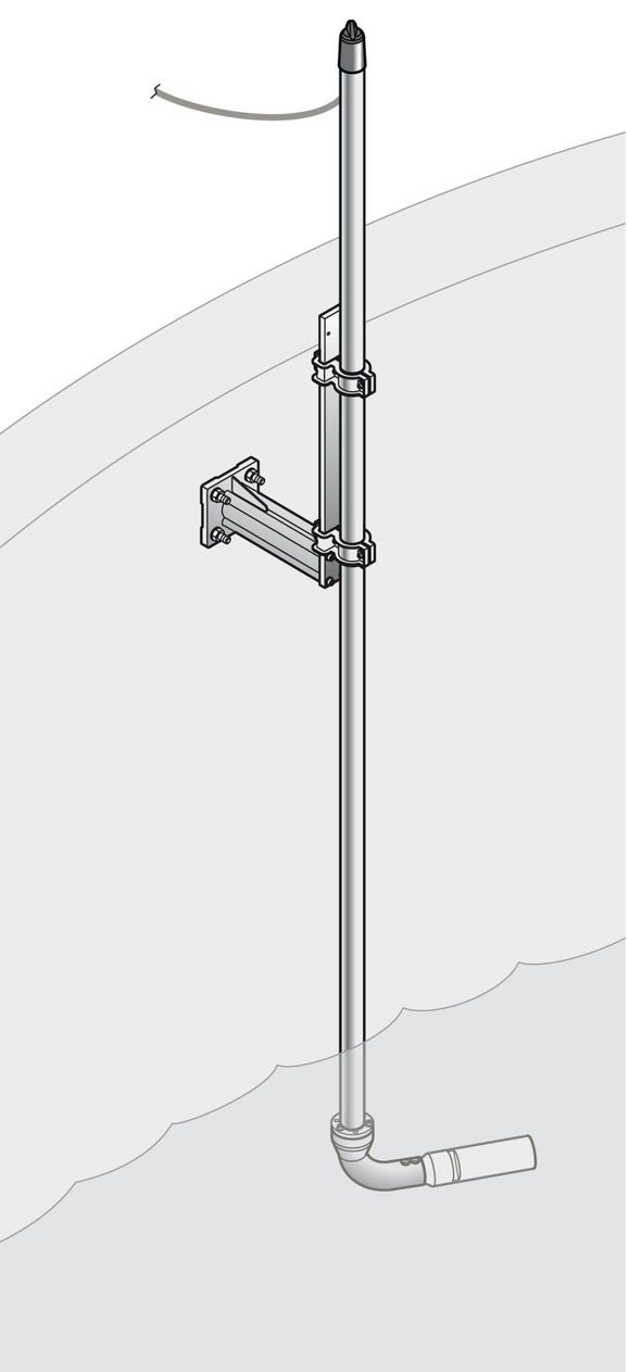 Stainless Steel pole mounting Kit, Solitax sc and TSS sc, 24 cm