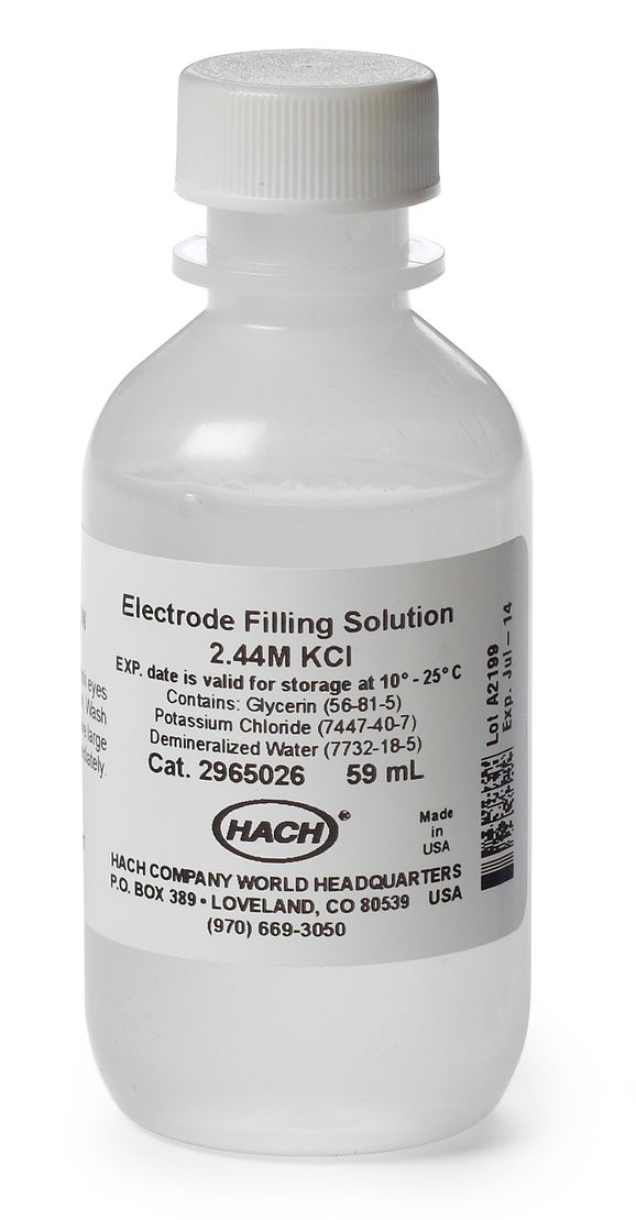Filling Solution, Reference, 2.44 M KCl, 59 mL