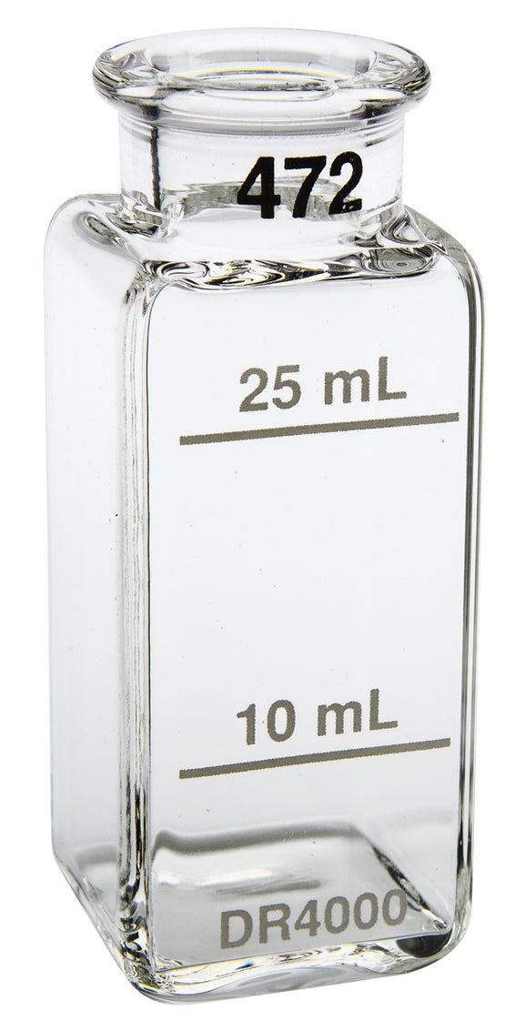 Sample cell: 1" square glass 10mL & 25mL