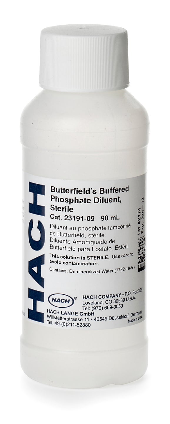 Butterfield's buffered phosphate, 90 mL