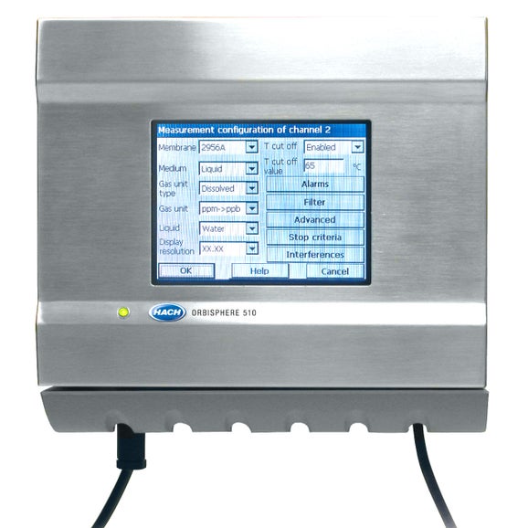 Orbisphere 510 Controller O₂ (EC), CO₂ (TC), Wall Mount, 100-240 VAC, 0/4-20mA, Ext. Press.