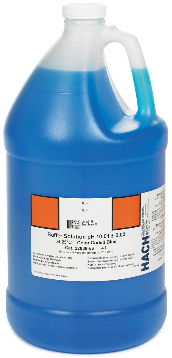 Buffer Solution, pH 10.01, Color-coded Blue, 4L