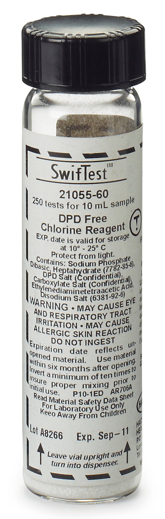DPD Free Chlorine Reagent, Swiftest™ Dispenser Refill Vial, Approximately 250 Tests
