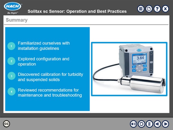 Solitax sc Sensor Online Course