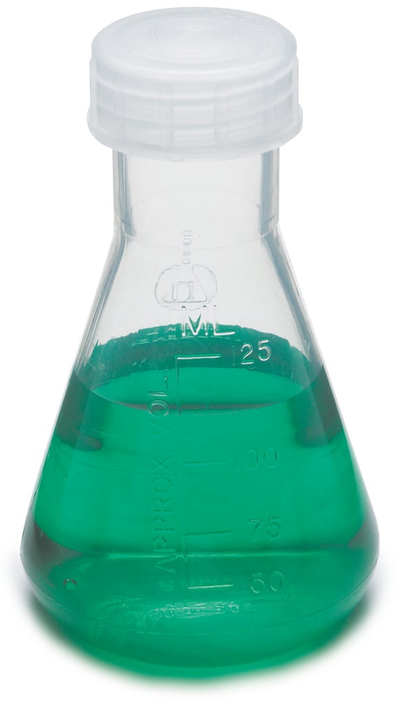 Flask, Erlenmeyer, polymethylpentene capacity 125 mL, 6/pk