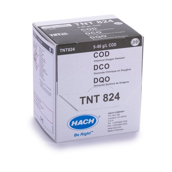 Chemical Oxygen Demand (COD) TNTplus Vial Test, UHR+ (5,000-60,000 mg/L COD), 25 Tests