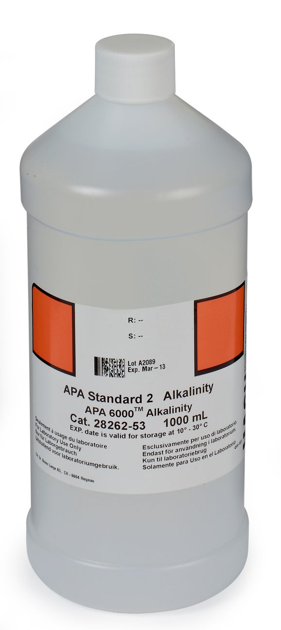 APA6000 and EZ4003/EZ4004 Alkalinity Standard, 500 mg/L, 1 L