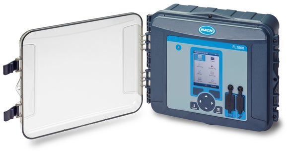 Hach FL1500 stationary open channel flow meter provides easy programming with its large color display and intuitive user interface