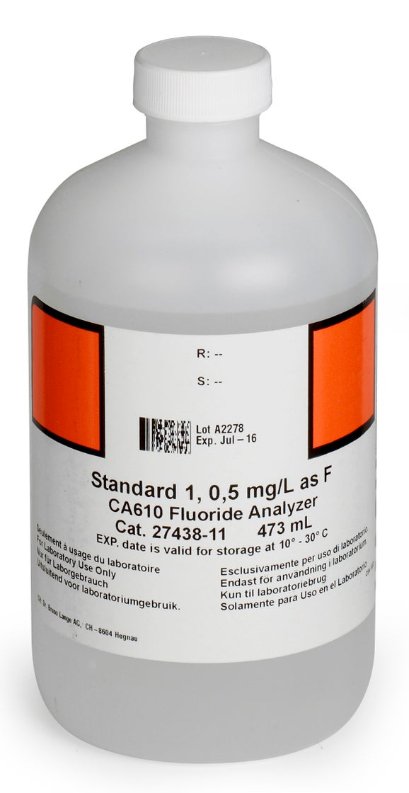 CA610 Fluoride Standard 1, 0.5 mg/L, 473 mL