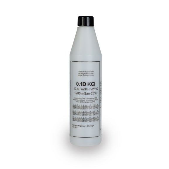 12.85 mS/cm Certified Reference Material CRM OIML Conductivity Standard Solution, KCl 0.1D, 500 mL