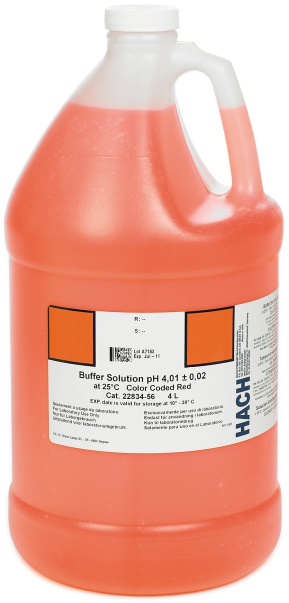Buffer Solution, pH 4.01, Color-coded Red, 4L