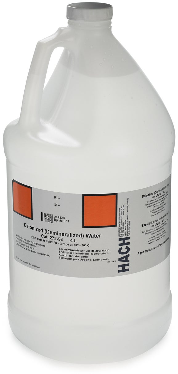 Water, deionized and demineralized, 4 L