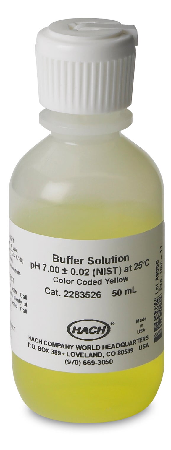 Buffer Solution, pH 7.00, Color-coded Yellow, 50 mL