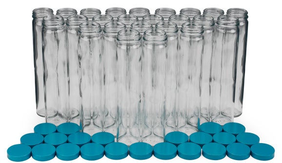Set of (24) 350 mL Glass Containers with Caps