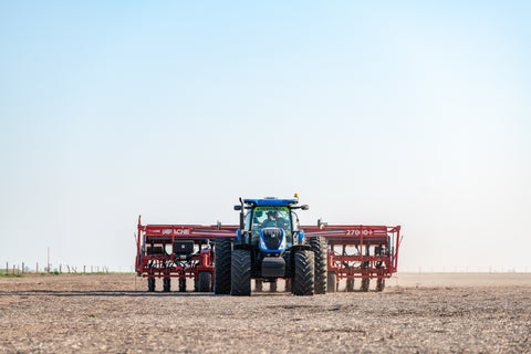 Gran tractor azul