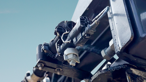 SymphonyNozzle on a sprayer boom.
