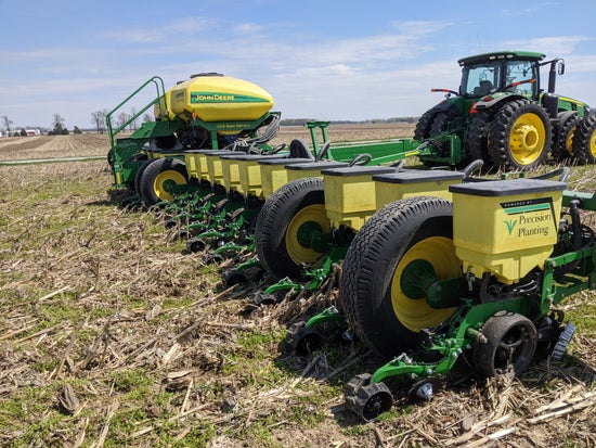 Brian Scott, a farmer in Indiana, saved money by retrofitting his used planter instead of buying a new planter. 