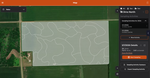 Radicle agronomics zone sample map