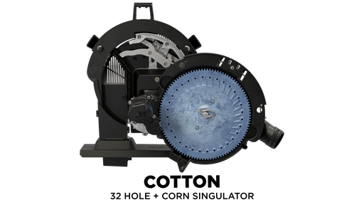 Precision Planting's vacuum meter vSet upgrade with singulated cotton seed disc installed.