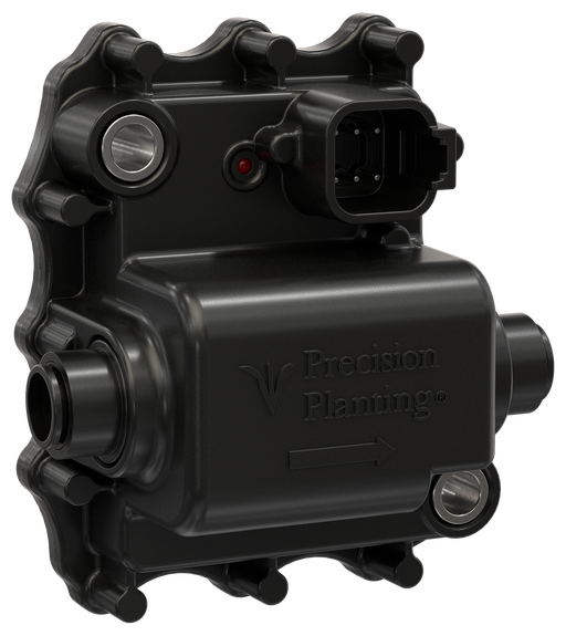 Precision Planting FlowSense module for liquid fertilizer application on planters and sidedress bars.