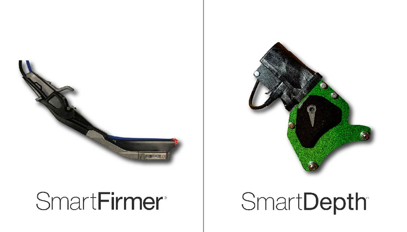 SmartDepth y SmartFirmer emparejados para poder conocer la humedad disponible para las semillas y así poder ajustar la profundidad.