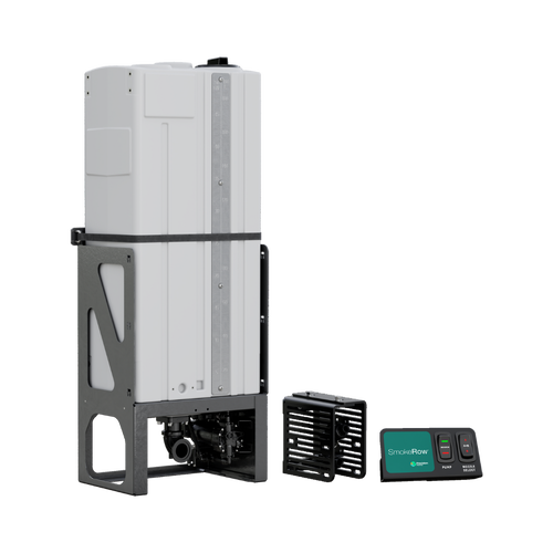 SmokeRow includes a secondary tank, end-of-boom nozzles and control switches.