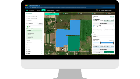 Easily assign planting data to the correct fields using Panorama's field split feature.