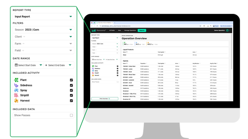 Report Type summary screen in Panorama on a PC