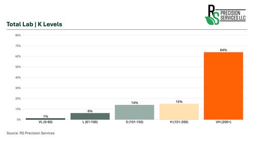 Chart from RS Precision Services LLC showing total lab potassium levels.