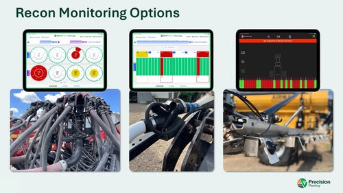 ReconBlockage system monitoring options