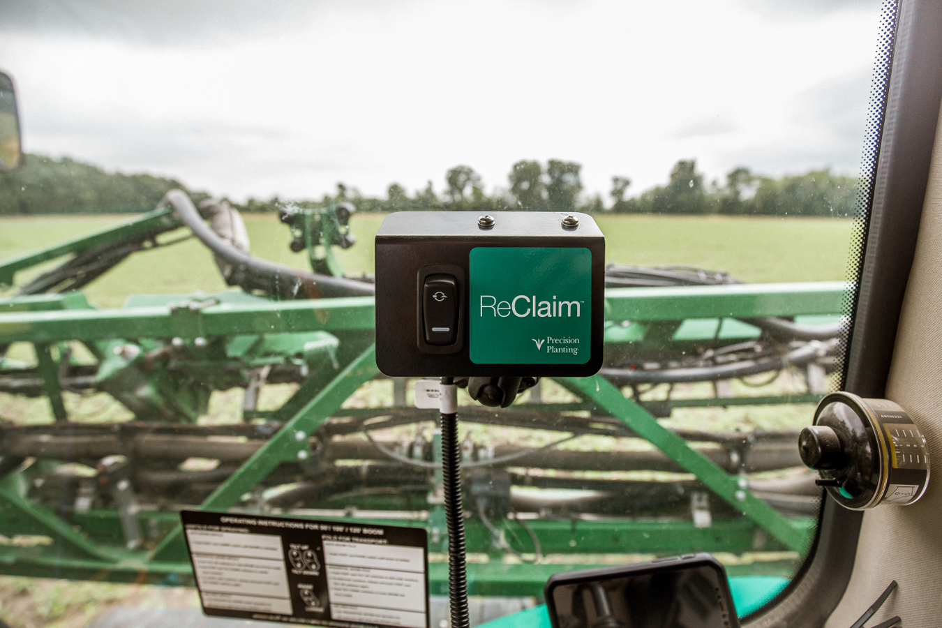 Precision Planting's ReClaim sprayer boom recirculation switch