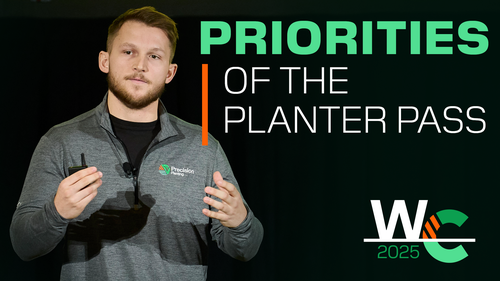 Ryan Howard, Product Specialist, reviews the agronomic priorities of the planter pass.