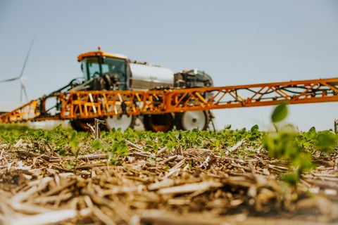 Hagie sprayer equipped with SymphonyNozzle from Precision Planting